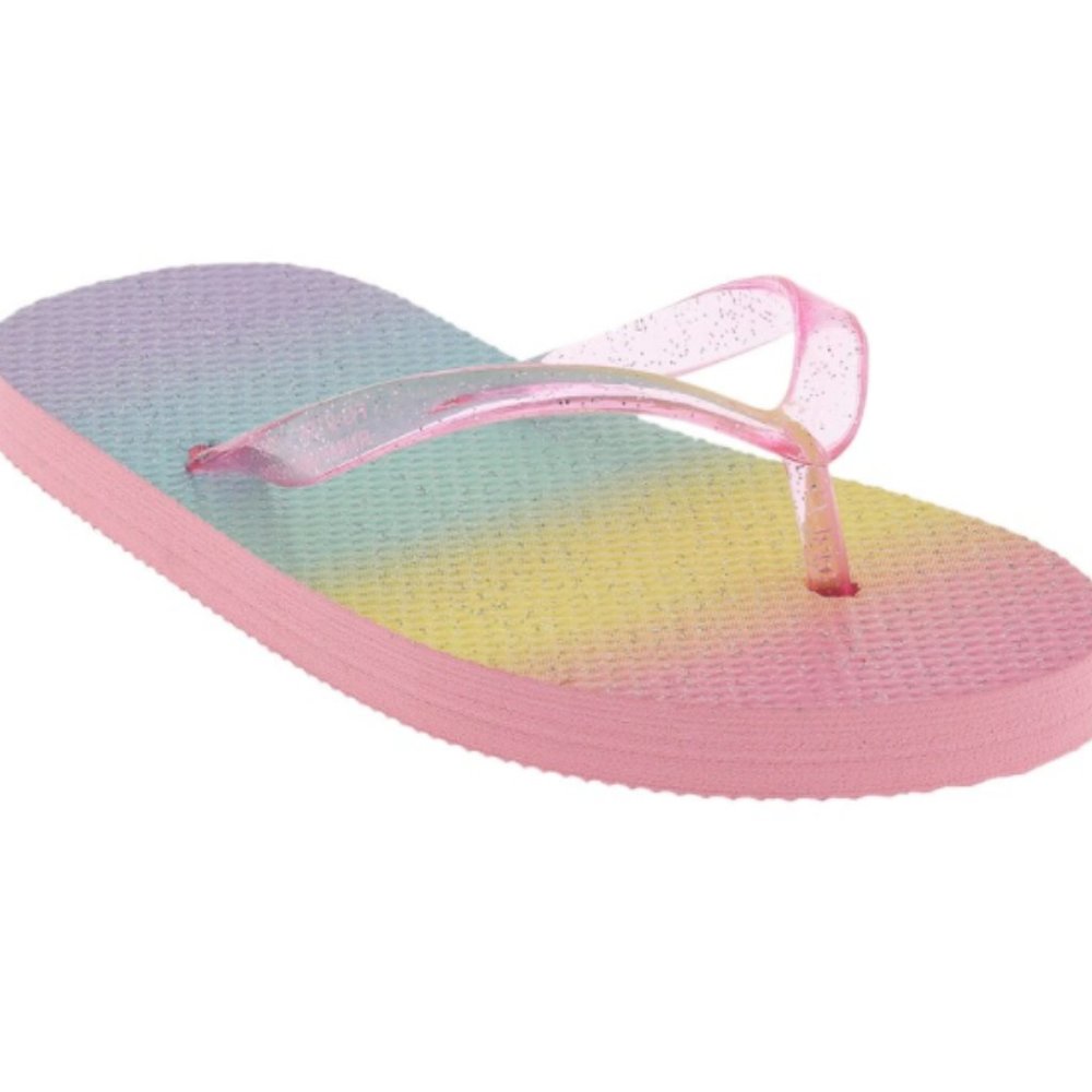 Girls Elli by Capelli Clear Glitter Flip Flops